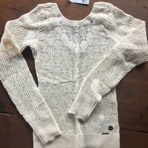 Abercrombie White Scoop Back Sweater